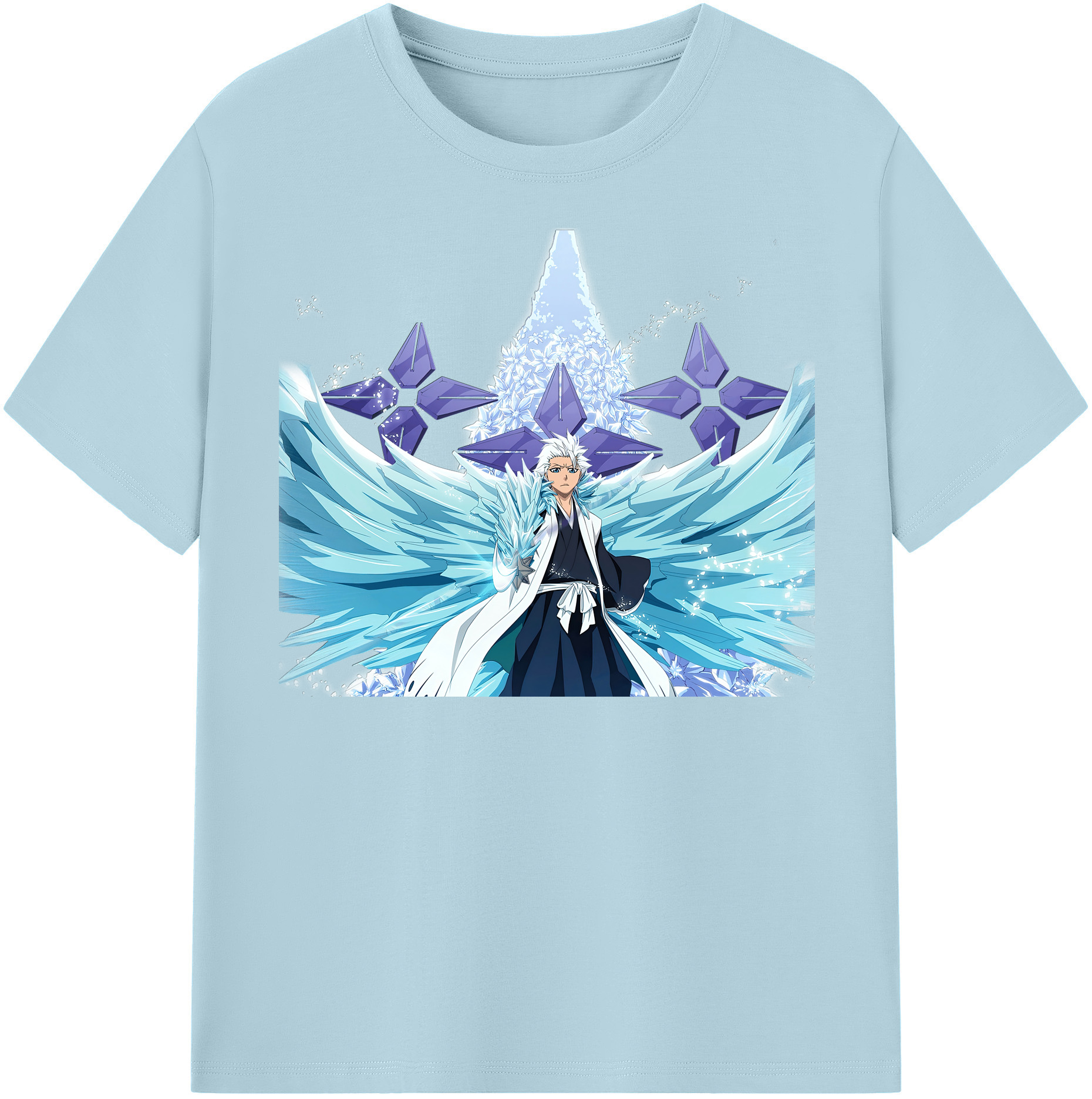 （画像用） ブリーチ 日番谷冬獅郎（ひつがや とうしろう） BLEACH Hitsugaya Toushirou 綿100％半袖Tシャツ（フロントプリント）